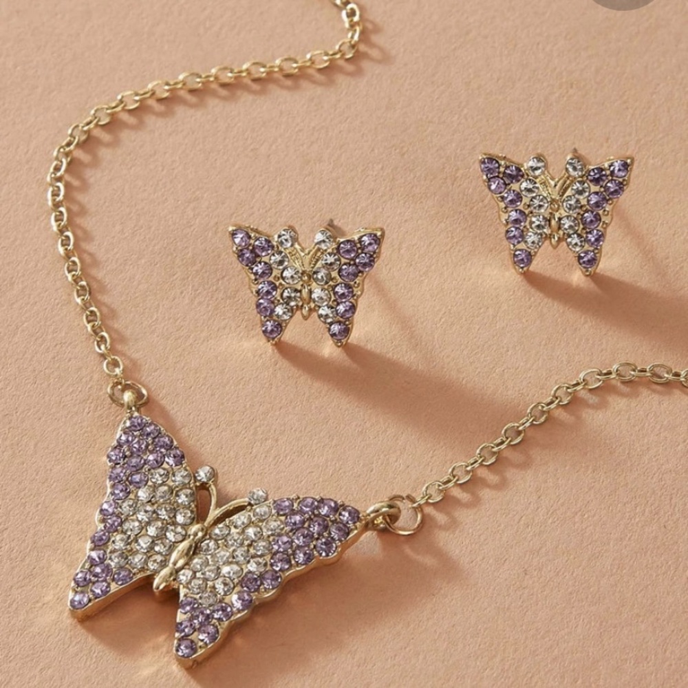 Butterfly Crystal Necklace